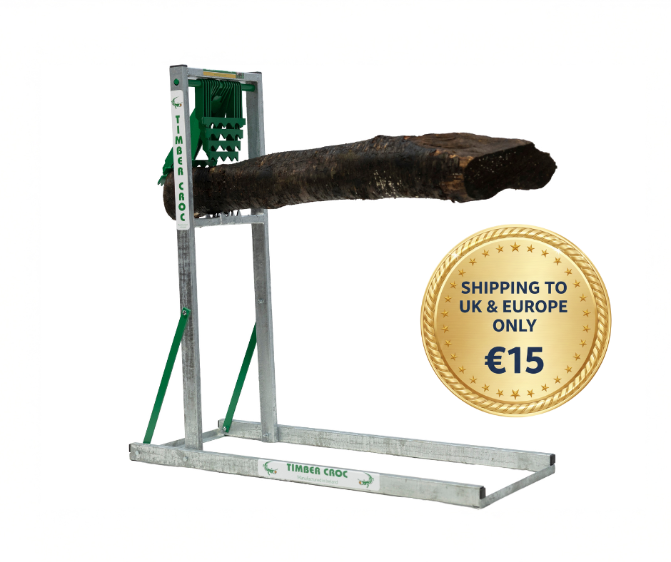 Galvanised Timber Croc Log Holder