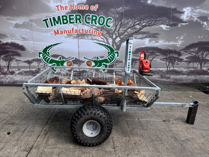 Holzscheithalter aus verzinktem Holz „Croc“