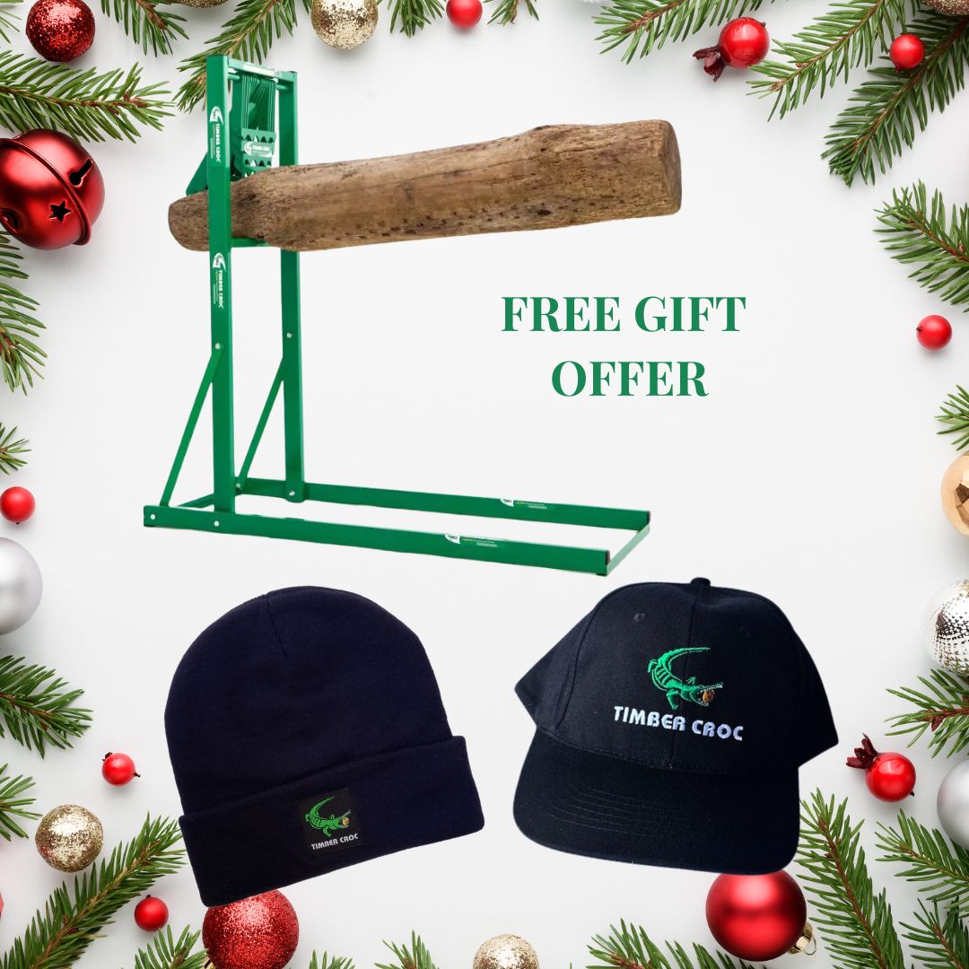 Christmas Offer - Green Timber Croc Log Holder + FREE Hat & Cap