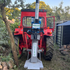 Full frontal shot of the Timber Croc log splitter, CAT 1 and CAT 2 compatible for standard three point linkage.